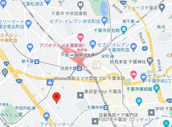 地図(ご来店お待ちしております！043-312-6124)