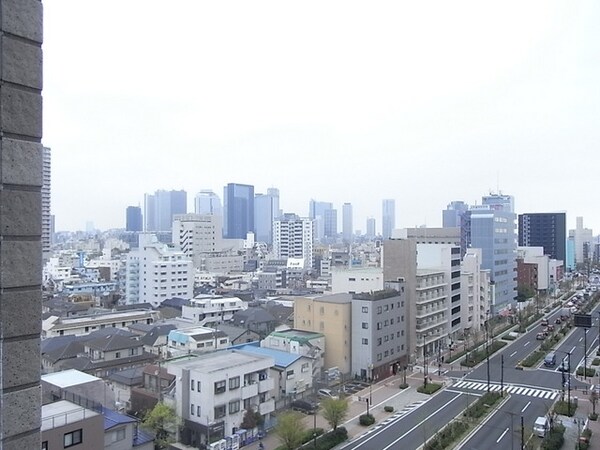眺望(寝室からは、新宿都心ビルが見えます)