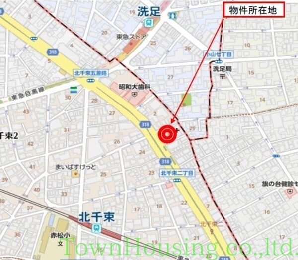 地図(タウンハウジングレジデンス事業部　恵比寿店・赤坂店までお問…)