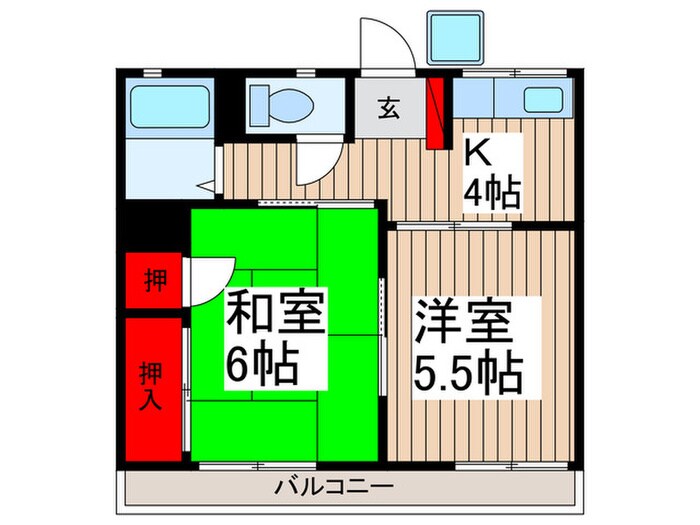 ヴェルディ南中野の間取り図