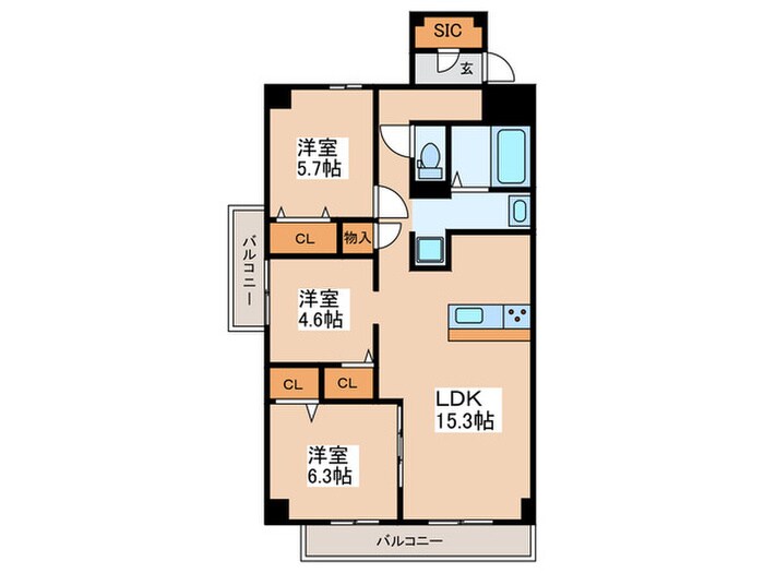 デラーノの間取り図