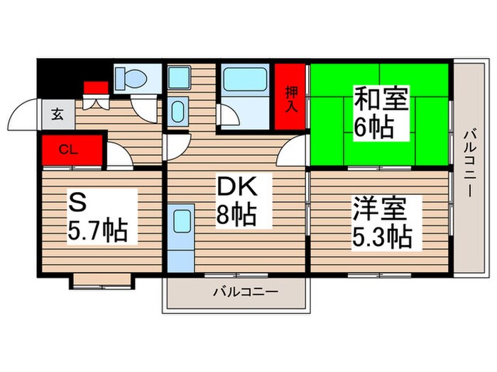 サンマルスラン津田沼の間取り図