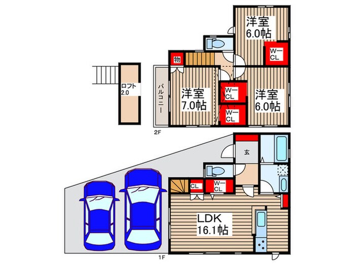 仮)川越市的場新築MAISON　3号棟の間取り図