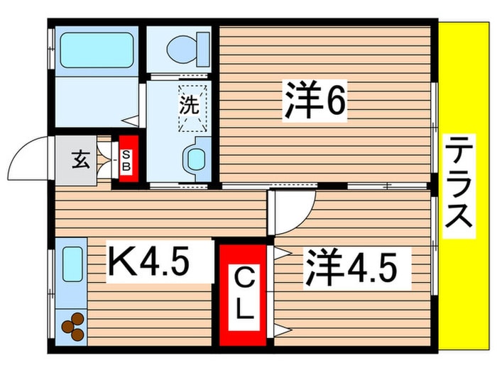 実徳ハイツの間取り図