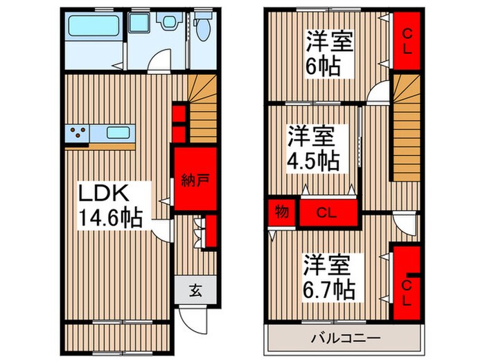 リーブルファイン坂戸浅羽野の間取り図
