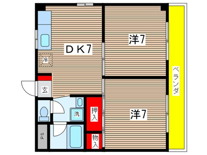 メゾンフルールの間取り図