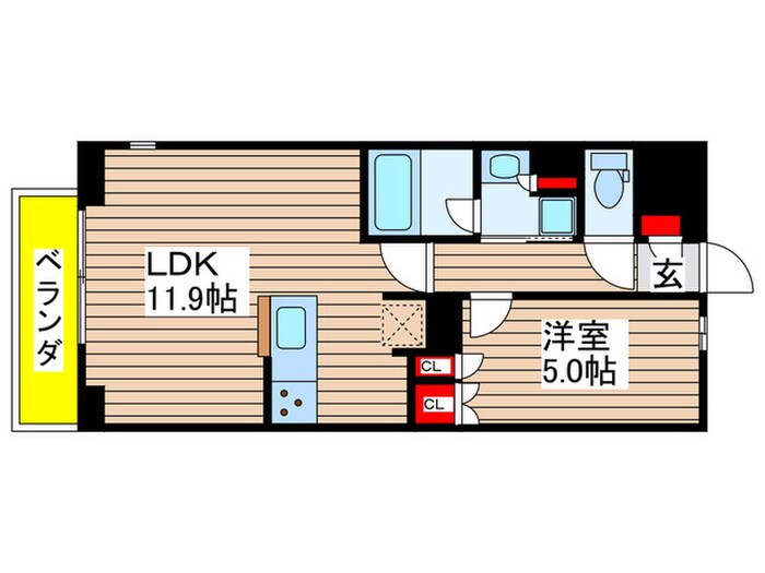 ミレーネ稲毛海岸の間取り図