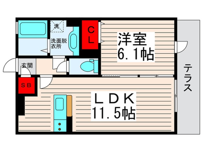 ソレイユの間取り図