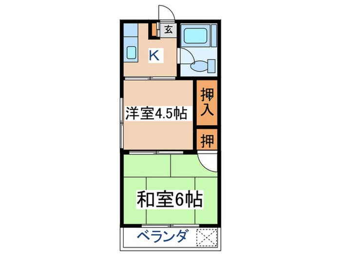 岡本ハイツの間取り図