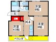 稲毛団地２０号棟（１０１）の間取図