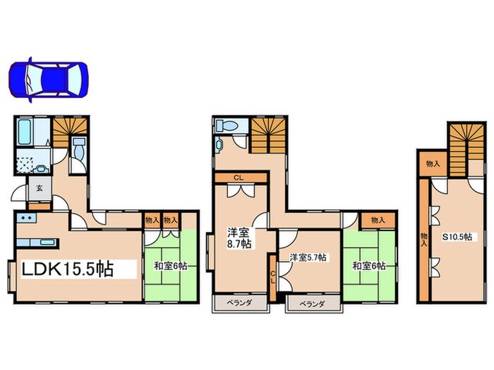 中町３丁目戸建の間取り図
