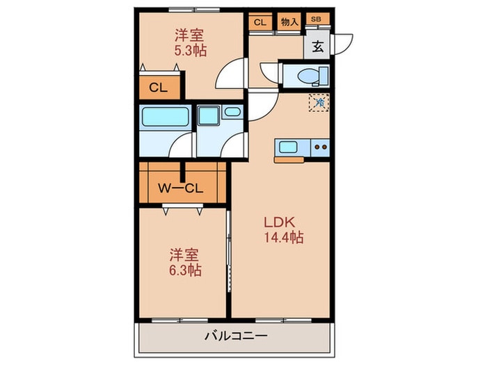 ベルグ文京千駄木の間取り図