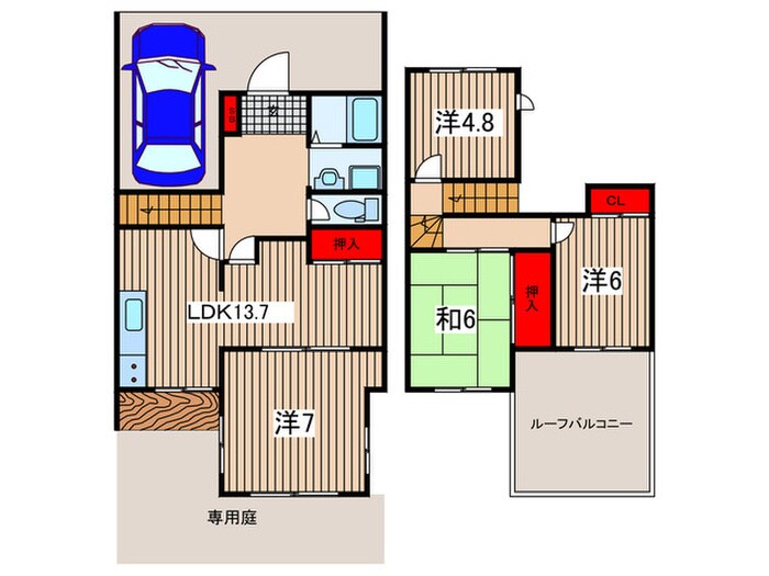 吹上富士見テラスハウスの間取り図