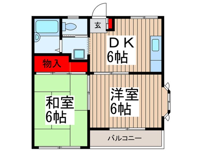 ハイツリバ－サイドの間取り図