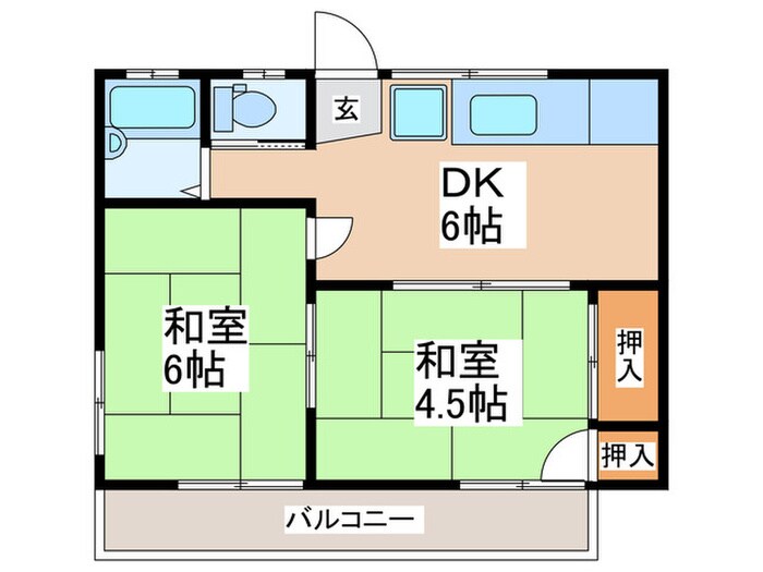 コーポサングリーンの間取り図