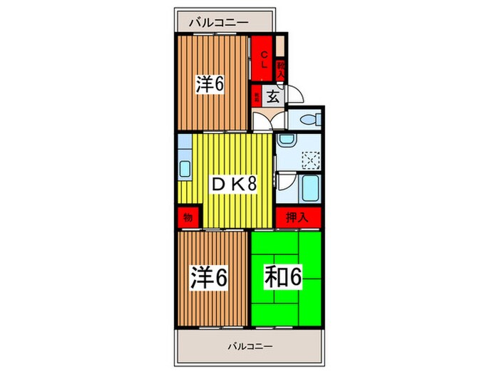 ホワイトオ－ク・ヴィラ中尾台の間取り図