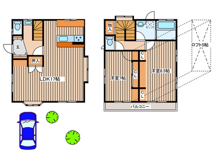 上水新町3丁目戸建の間取り図