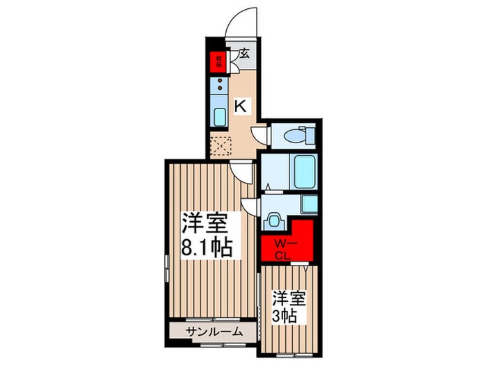 ルミエールⅢの間取り図