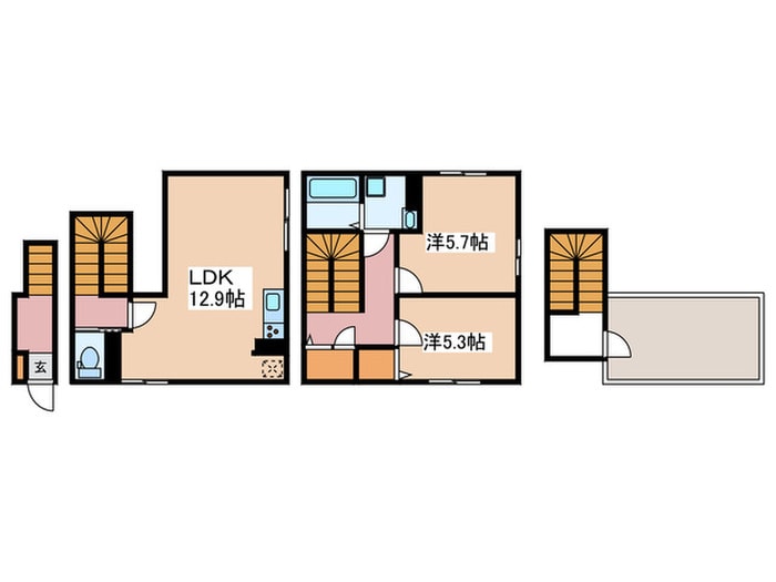 仮)板橋区高島平1丁目D-room新築の間取り図
