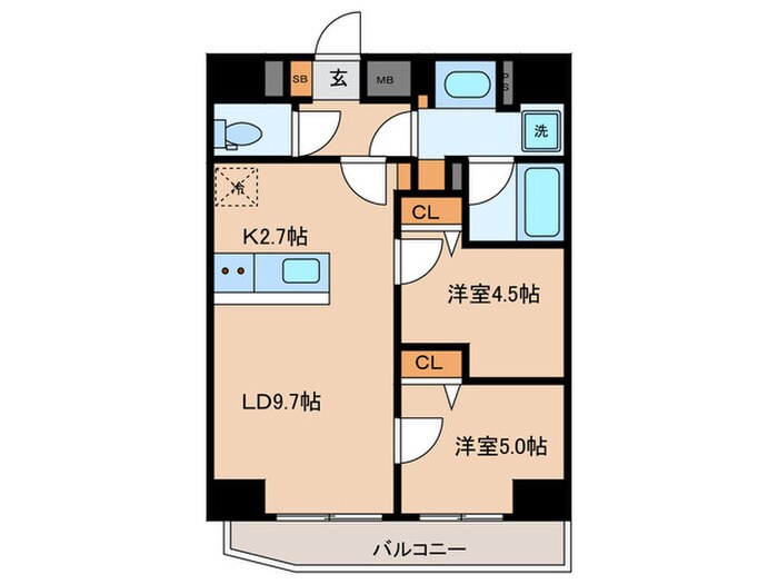 マーロ後楽園(1001)の間取り図