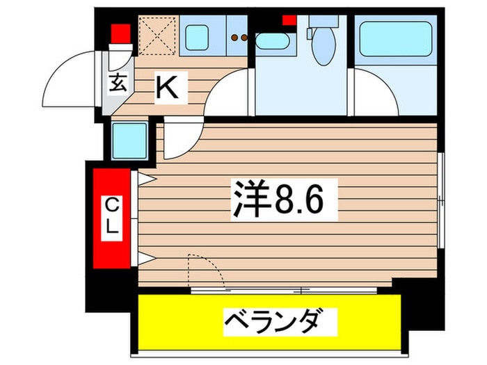 ｺﾝﾌｫﾘｱ･ﾘｳﾞ森下MUTIOの間取り図