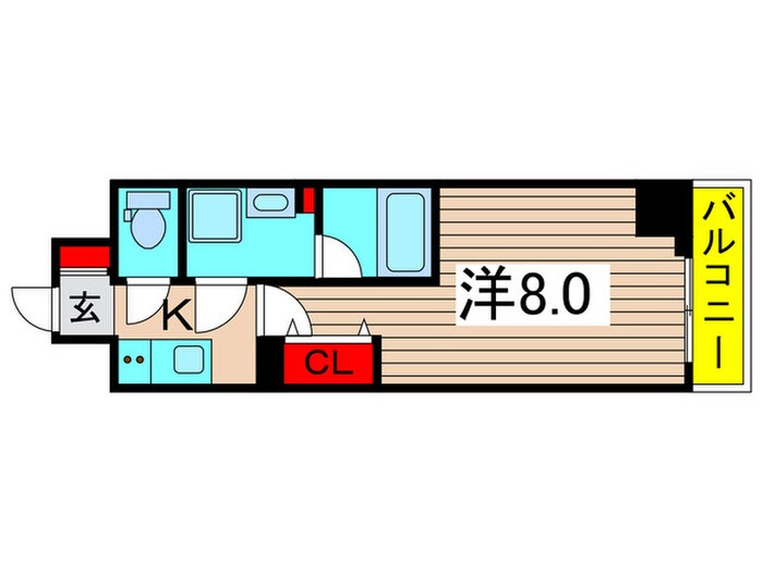 ユリカロゼ五反野Ⅱ（501）の間取り図