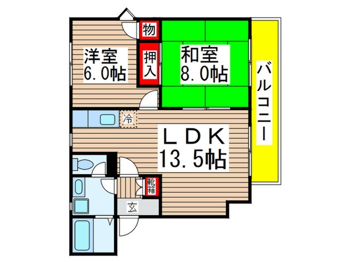 ヴェルドミール夏見Ａ棟の間取り図