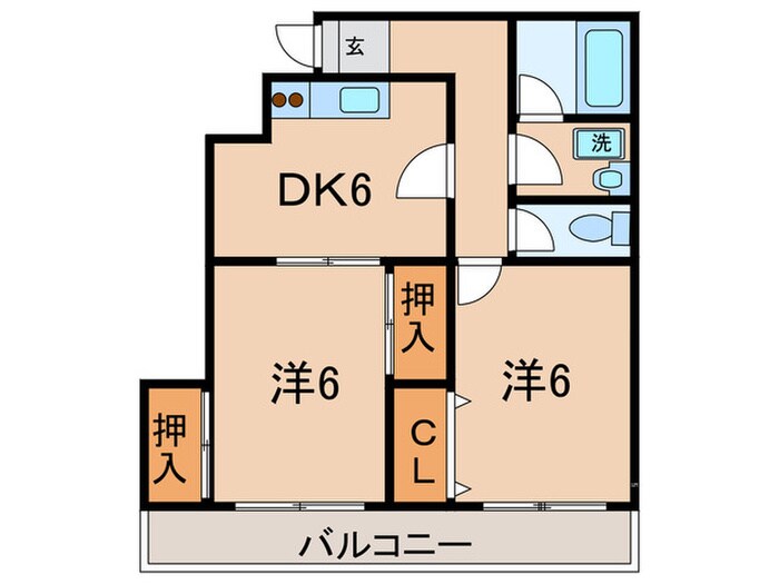 サングリ－ン南の間取り図