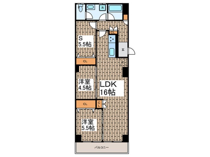 五反田コーポラス（402）の間取り図