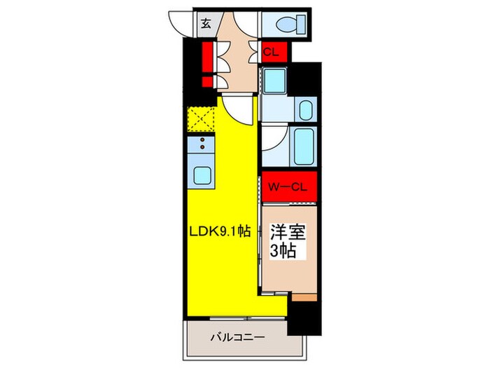 バウスフラッツ蔵前の間取り図