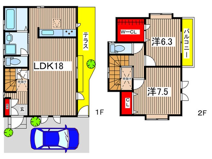 富士本1丁目戸建の間取り図