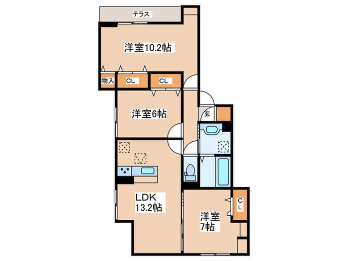 ホルテンジエ原町田の間取り図