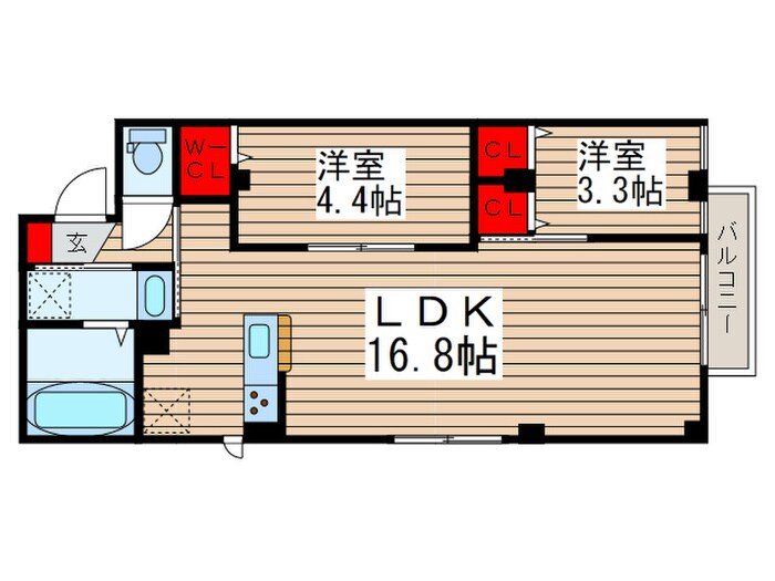 Fleur･de･Cerisierの間取り図