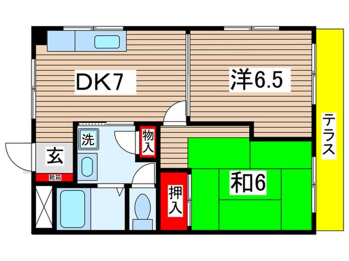 セゾン ドゥーの間取り図