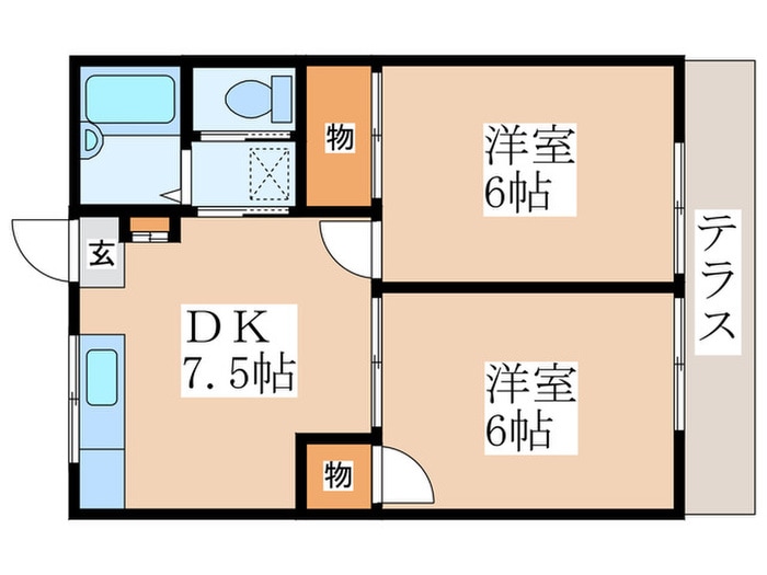 コーポタマの間取り図