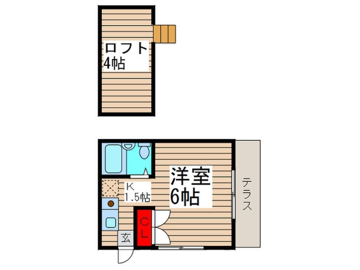 カ―サ．セレ―ネ３の間取り図
