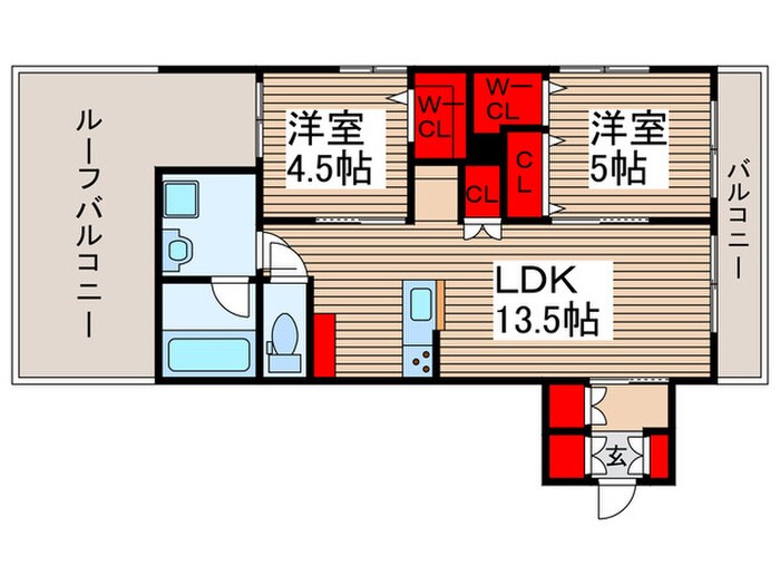 フランメゾン武蔵浦和の間取り図