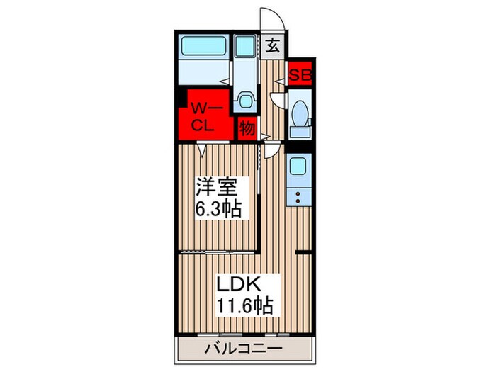 メゾン・シュシュⅡの間取り図