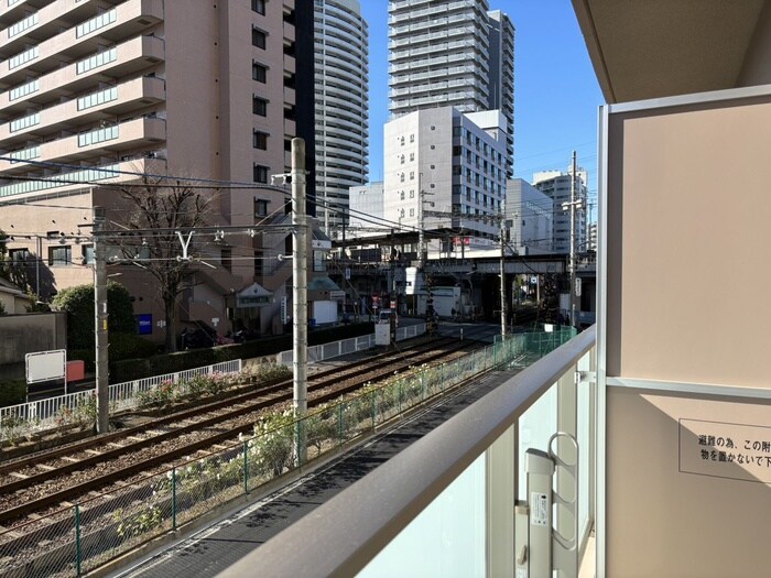 クレストコート町屋の室内からの展望