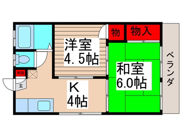 上山コ－ポの間取り図