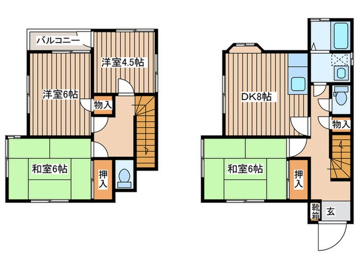 小原様方貸家の間取り図