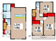 入間市上藤沢　3LDK　ペット可　の間取図