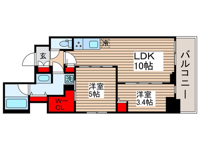 ルミシティ月島の間取り図