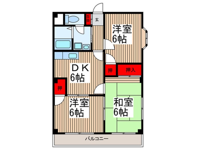 グランデ－ル東越谷の間取り図