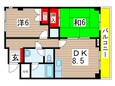 メゾンリヴィエール道場北の間取図