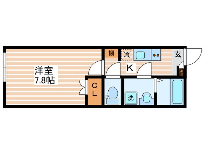 chattet(ｼｬﾄｯﾄ/猫と一緒に)の間取り図