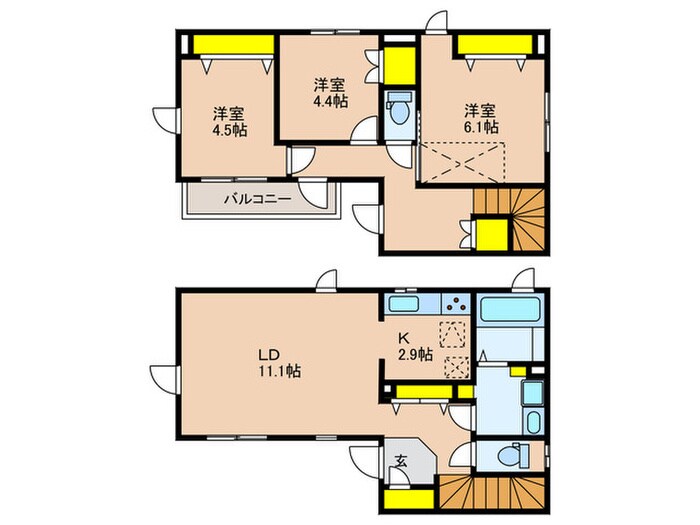 仮）立川市富士見町1丁目戸建の間取り図