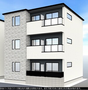 仮）所沢市泉町アパート1期2号棟外観写真