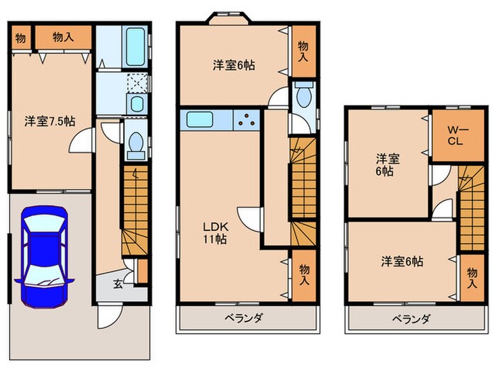 北戸建て2321の間取り図