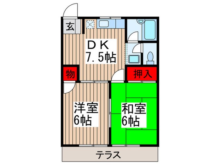 エスポワ―ル竹美の間取り図
